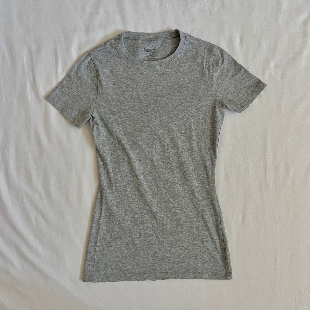Intimissimi Stretch Short Sleeve Top | Grey Supima Cotton Tee Size S
